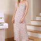 LILOU Casual Floral Print Dress with Cowl Neck & Open Back - SL summer dress