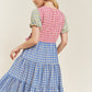 JADE by JANE Color Block Gingham Dress