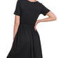 ZENANA Brushed DTY Buttery Soft Fabric Surplice Dress
