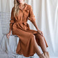 JADE by JANE Long Button down Plus-size Shirt Dress
