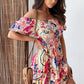 Smocked Printed Off-the-Shoulders Maxi Dress