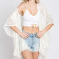 LACE OVER SIZE RUFFLE KIMONO