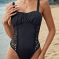 Sexy Black Sweetheart Neckline Lace Bodysuit