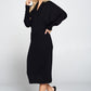 RENEE C. Sweater Knit Dolman Sleeve Midi Dress