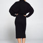 RENEE C. Sweater Knit Dolman Sleeve Midi Dress