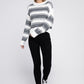 NUVI APPAREL Two Tone Drop Shoulder Sweater