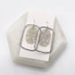 BAUBLES by B Ivory and Silver Acrylic Chandelier Earrings
