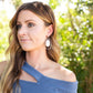 BAUBLES by B Ivory and Silver Acrylic Chandelier Earrings