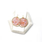 BAUBLES by B Pink Disc Acrylic Chandelier Earrings