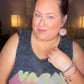 BAUBLES by B Pink Disc Acrylic Chandelier Earrings