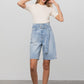 INSANE GENE Belted Denim Bermudas
