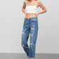 INSANE GENES Distressed Premium Boyfriend Jeans