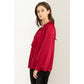 HYFVE " Try to Keep up" Long Sleeve Ruffled Blouse