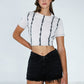 HIGH RISE BLACK RIBBON SHORTS