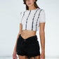 HIGH RISE BLACK RIBBON SHORTS