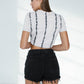 HIGH RISE BLACK RIBBON SHORTS