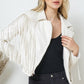 BLUE B Faux Leather Moto Fringe Jacket