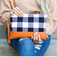 AILI'S CORNER Buffalo Plaid Clutch