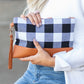 AILI'S CORNER Buffalo Plaid Clutch