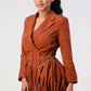 Terracotta Trench Romper with Gold Chain Belt