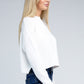 AMBIANCE APPAREL Mock Neck Cropped Pullover Knit Sweater