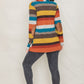 EG FASHION Stripe Elbow Patch Cardigan