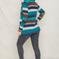 EG FASHION Stripe Elbow Patch Cardigan