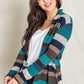 EG FASHION Stripe Elbow Patch Cardigan