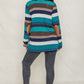 EG FASHION Stripe Elbow Patch Cardigan