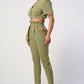 TWO PIECE PANT SET, BELT INCLUDED