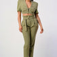 TWO PIECE PANT SET, BELT INCLUDED