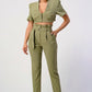 TWO PIECE PANT SET, BELT INCLUDED