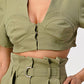 TWO PIECE PANT SET, BELT INCLUDED