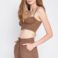 EMORY PARK Junior Spaghetti Straps Crop Top with an Open Back
