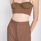 EMORY PARK Junior Spaghetti Straps Crop Top with an Open Back