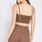 EMORY PARK Junior Spaghetti Straps Crop Top with an Open Back