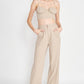 EMORY PARK Junior Spaghetti Straps Crop Top with an Open Back