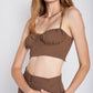 EMORY PARK Junior Spaghetti Straps Crop Top with an Open Back