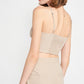 EMORY PARK Junior Spaghetti Straps Crop Top with an Open Back