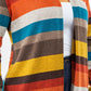 EG FASHION Stripe Elbow Patch Cardigan