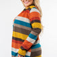 EG FASHION Stripe Elbow Patch Cardigan