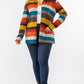 EG FASHION Stripe Elbow Patch Cardigan