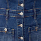 INSANE GENE Buttoned-front Midi Denim Overall Dress