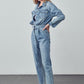 INSANE GENE Belted Denim Jumpsuit