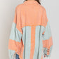 POL Color block Oversized Shacket