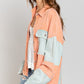 POL Color block Oversized Shacket