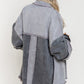 POL Color block Oversized Shacket