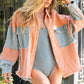 POL Color block Oversized Shacket