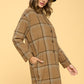 RENEE C. Plaid Coat with Buttons and Pockets