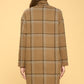 RENEE C. Plus-size Plaid Coat with Buttons and Pockets